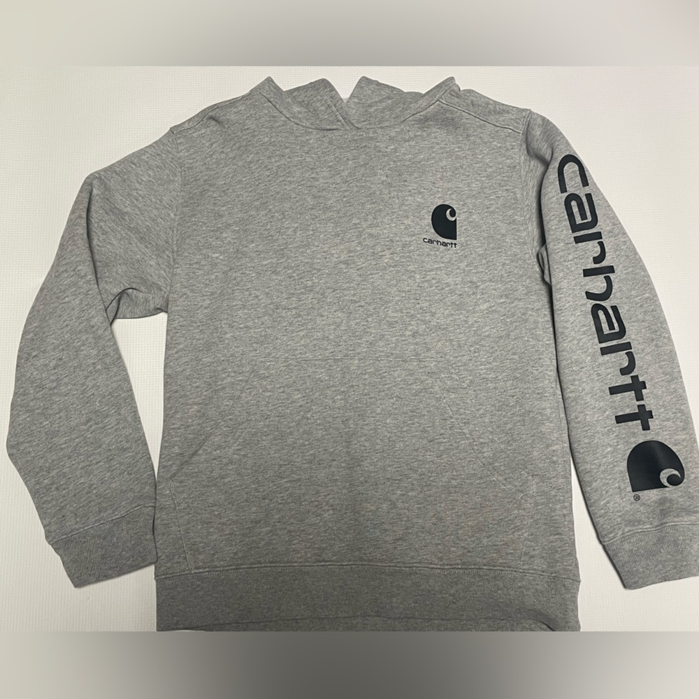 Boys heavy gray carhartt sweatshirt size large (14/16)